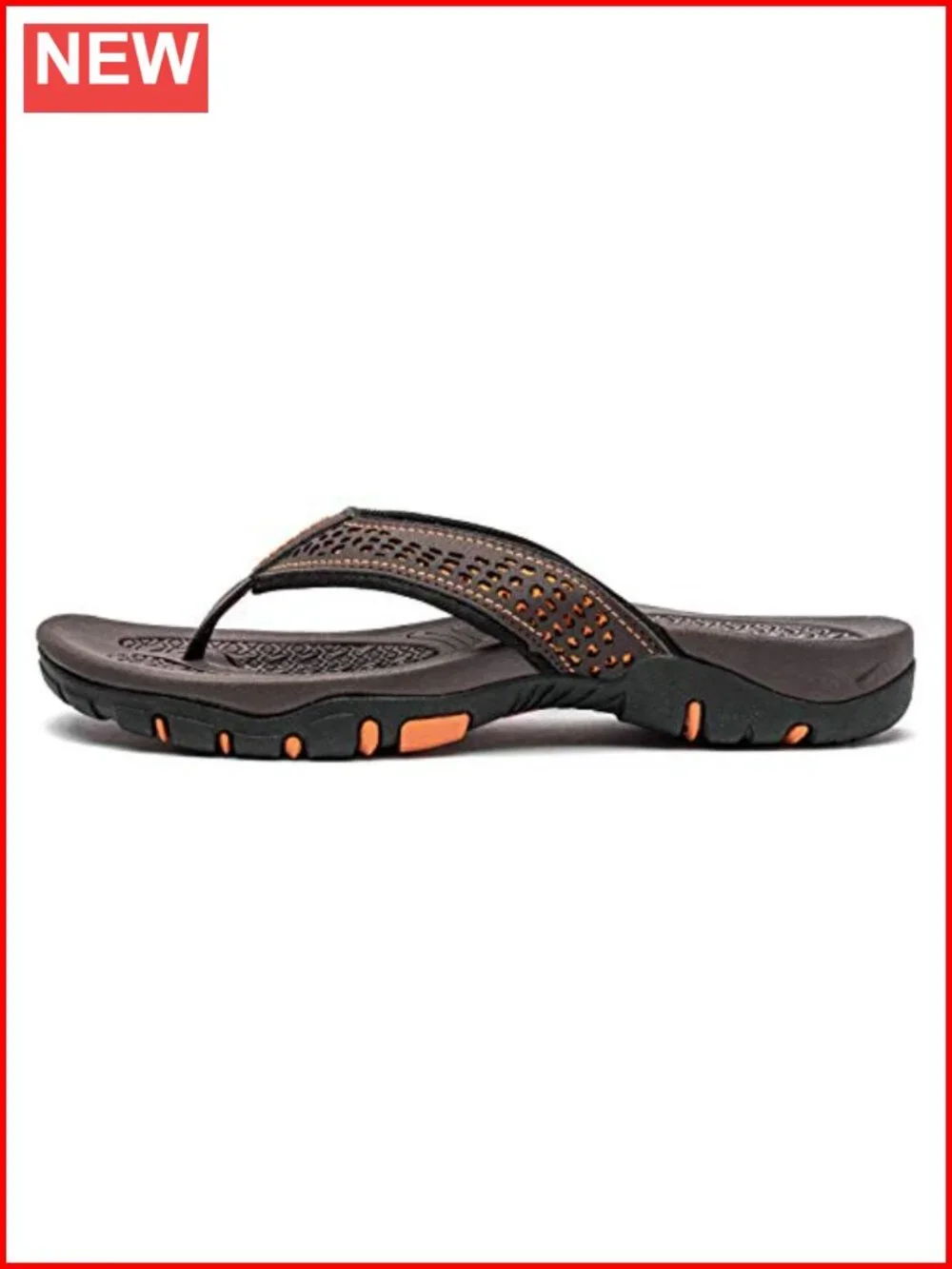 Men's Flip Flop Sandals with Arch Support, Slip Resistant, Outdoor Casual